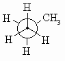 Newman projection of propane