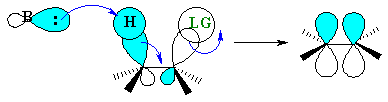 syn orbital alignment in the E2 reaction