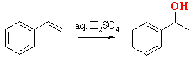 hydration of styrene