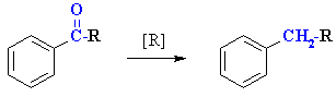reduction of acylbenzenes