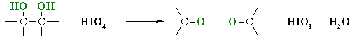 periodic acid cleavage of 1,2-diols