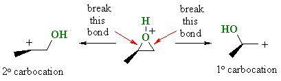 consider the possible carbocations