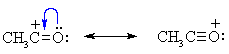 resonance stabilisation of the acylium ion