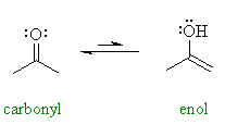 carbonyl to enol equilibrium