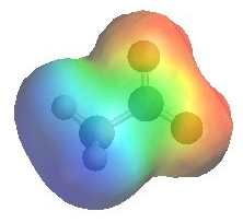 electrostatic potential of acetate ion