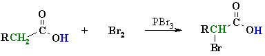 alpha-bromination of carboxylic acids