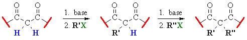 double alkylation of an active methylene