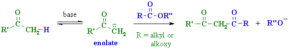 acylation of a ketone enolate