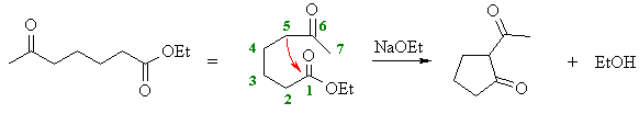 an intramolecular ketone acylation