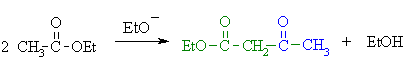 Claisen condensation of ethyl ethanoate