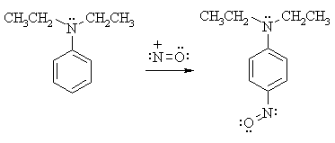 tertiary aryl amines can undergo electrophilic aromatic substitution