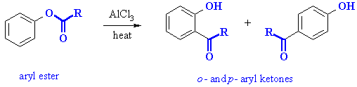The Fries rearrangement of aryl esters is promoted by AlCl3