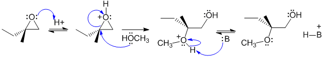 epoxide ring opening under acidic conditions