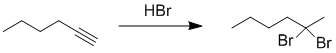 alkyne hydrohalogenation