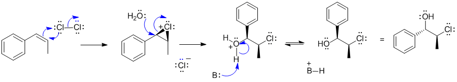 halohydration of a styrene