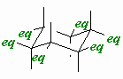 equatorial positions of cyclohexane