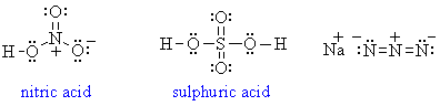 Lewis diagrams of inorganic reagents