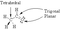 3D drawing of ethanal