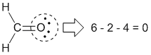 evaluating formal charge on oxygen atom in methanal