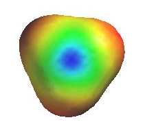 electrostatic potential of CH3+ (top view)