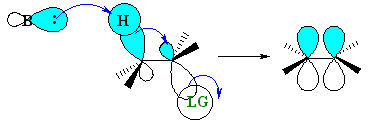 anti orbital alignment in the E2 reaction