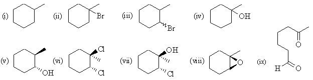 addition products of methylcyclohexene