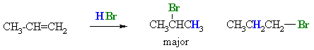 example of Markovnikov's rule