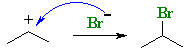 bromide reactions with the carbocation