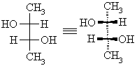 Fischer diagrams with 2 chiral centers