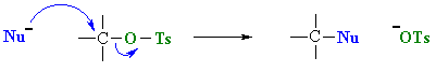 substitution of tosylates