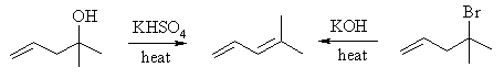 eliminations to prepare conjugated dienes