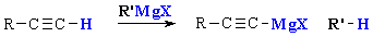 preparation of acetylenic Grignard reagents