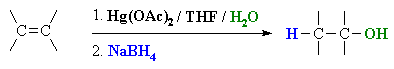 alkene alkoxymercuration-demercuration to give an alcohol