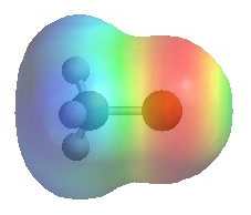 Electrostatic potential for methyl chloride