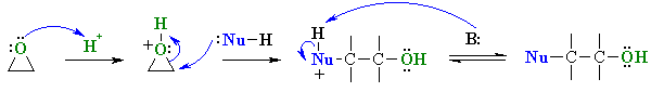 epoxides with weak nucleophiles