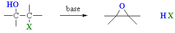 intramolecular S<sub>N</sub>2 to give an epoxide