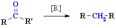 reduction of carbonyl group to methylene