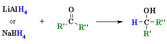 hydride reduction to alcohols