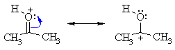 resonance in a protonated ketone