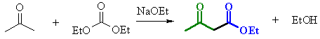 acylation of acetone with diethyl carbonate