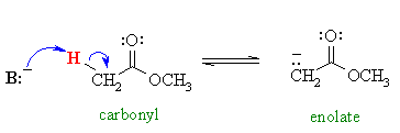 preparation of an enolate