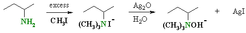 completely methylate then convert to the ammonium hydroxide salt