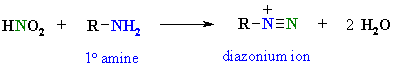 nitrosation of primary amines