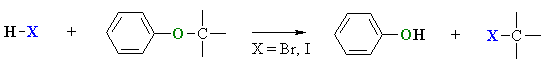 acid cleavage of aryl ethers