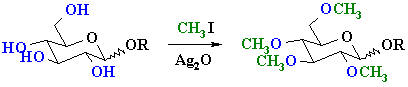 an example of methylating a carbohydrate