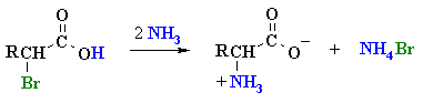 nucleophilic subs. of an alpha-halo carboxylic acid