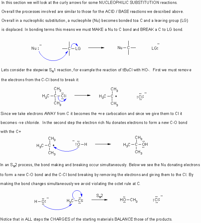 Curly Arrows L3:  S<sub>N</sub>1 and S<sub>N</sub>2