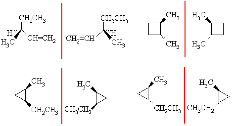 enantiomeric structures of C6H12