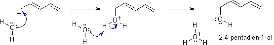 formation of 2,4-pentadien-1-ol