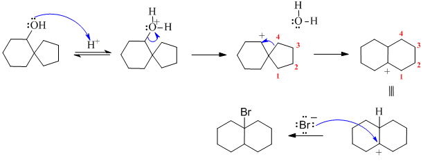 SN1 with rearrangement via an alkyl shift